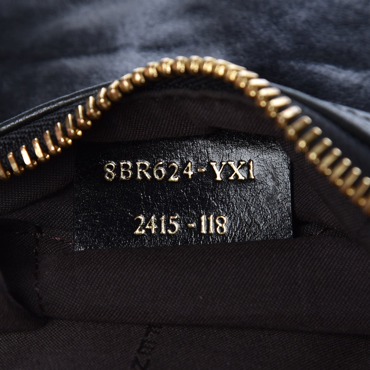 Goatskin Zipper Hobo Black