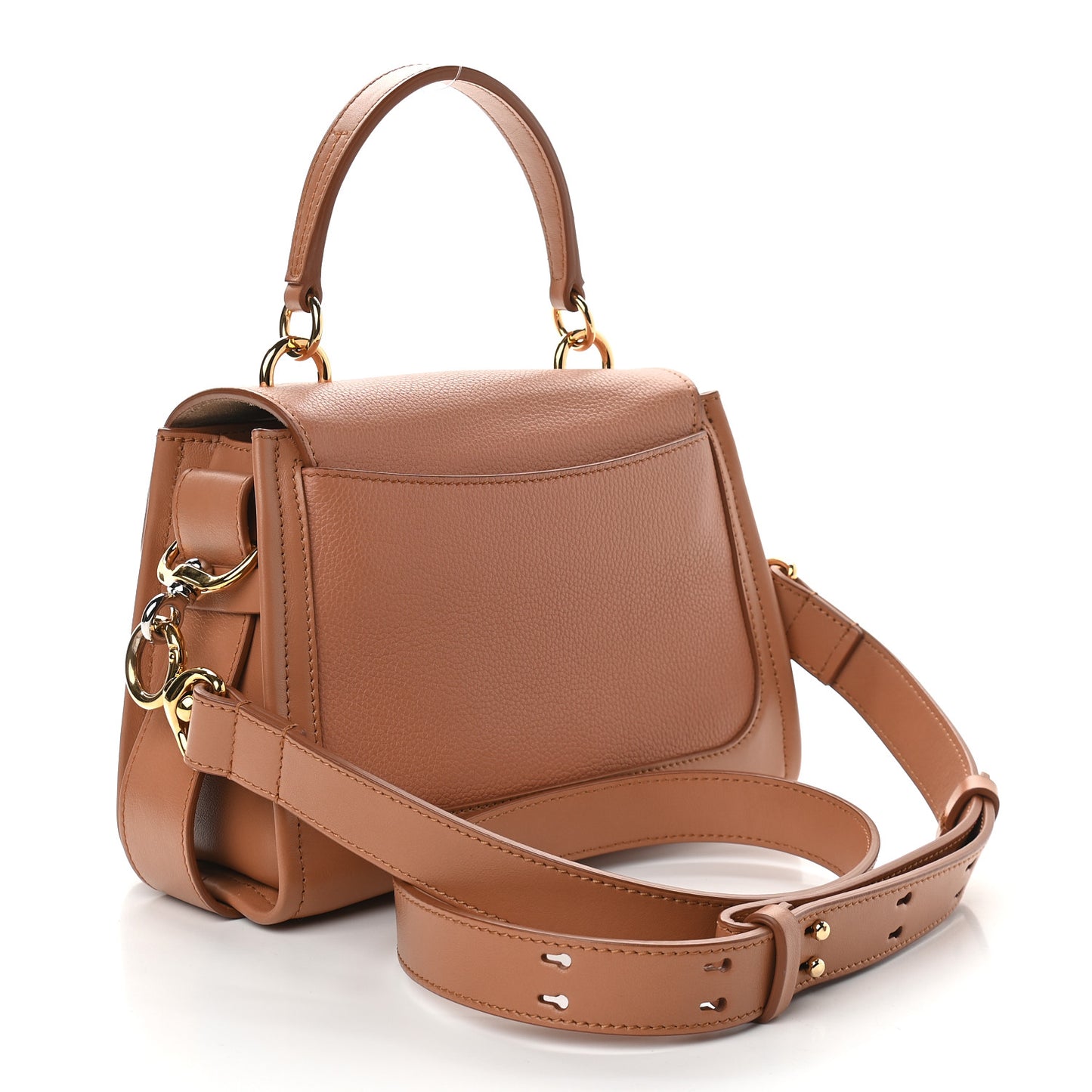 Calfskin Mini Tess Day Bag Marrone