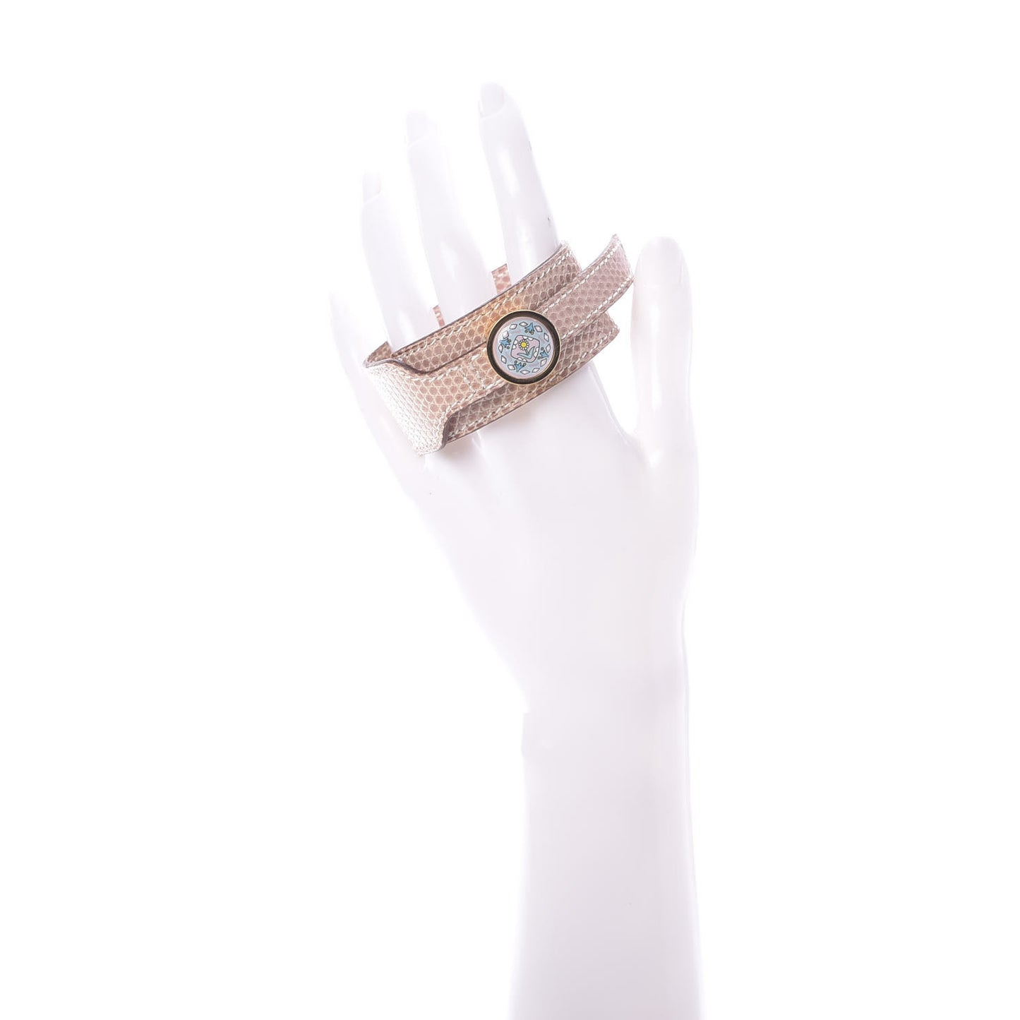 Lizard Enamel Cuff Bracelet Pink