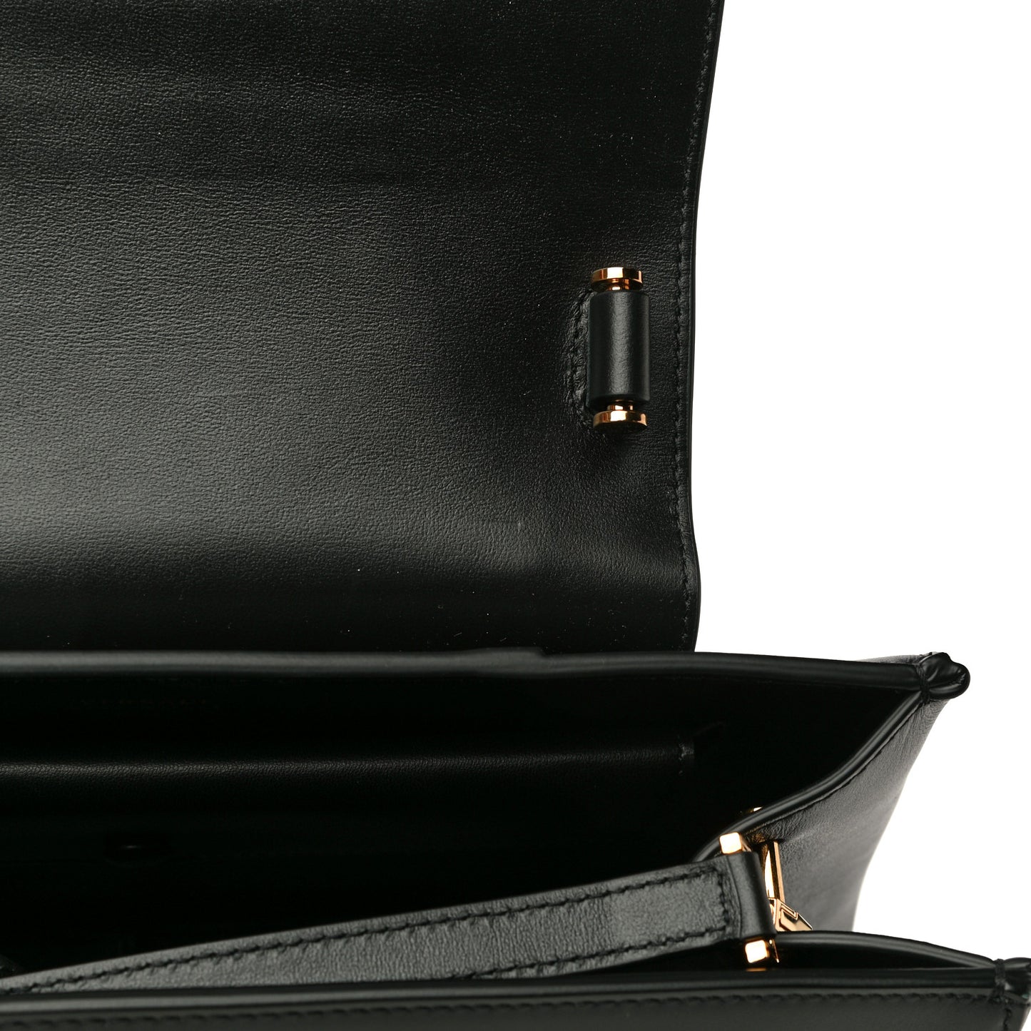 Vitello Barocco Virtus Small Top Handle Shoulder Bag Black