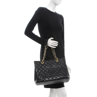 Chanel Caviar Quilted Grand Shopping Tote GST Black 3 of 21