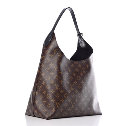 Louis Vuitton Monogram Flower Hobo Black 3 of 9