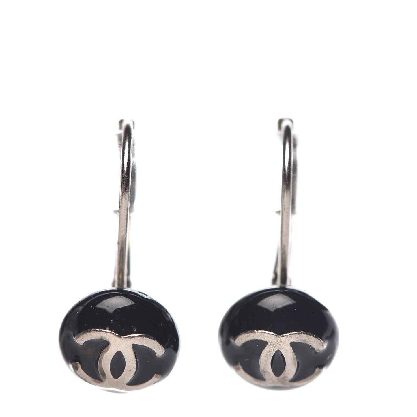 Resin CC Earrings Black