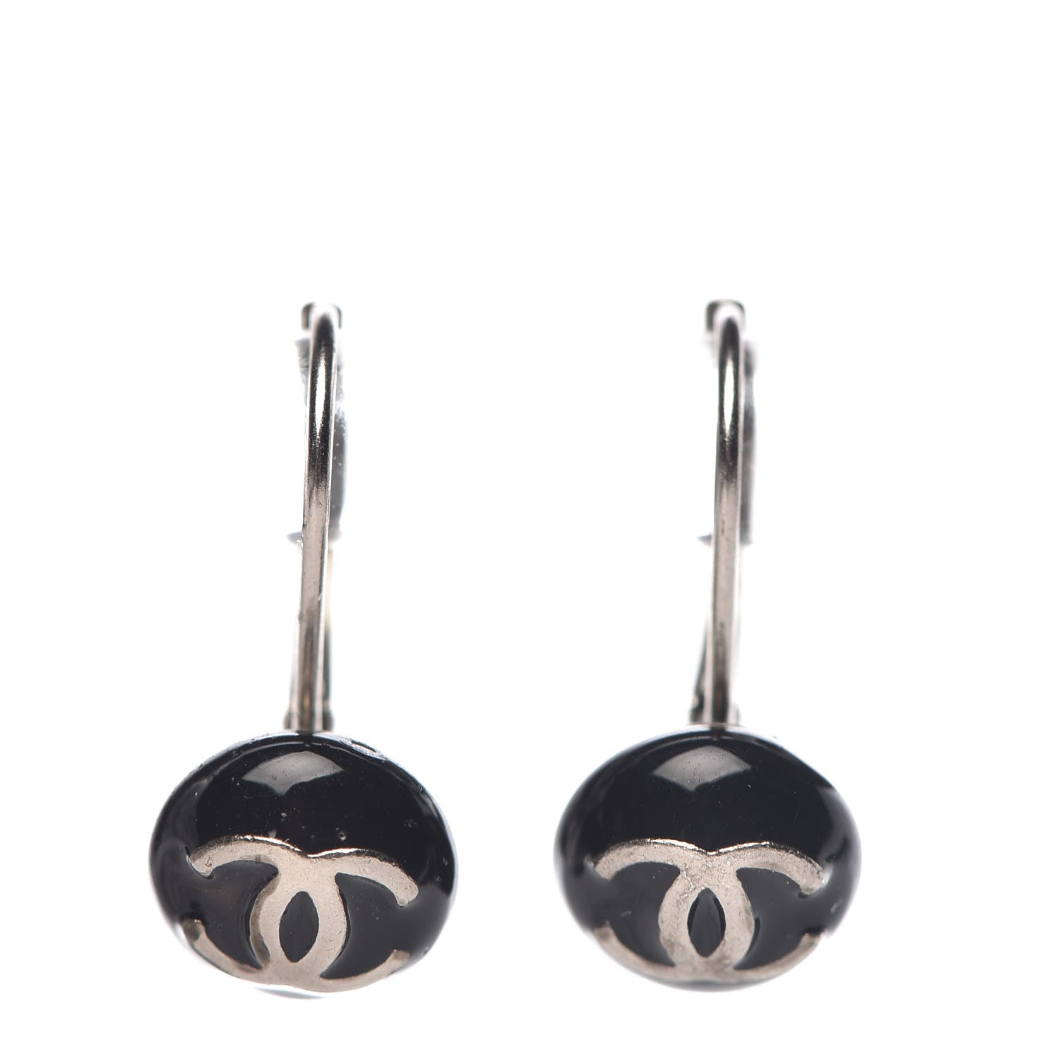Chanel Resin CC Earrings Black 1 of 5