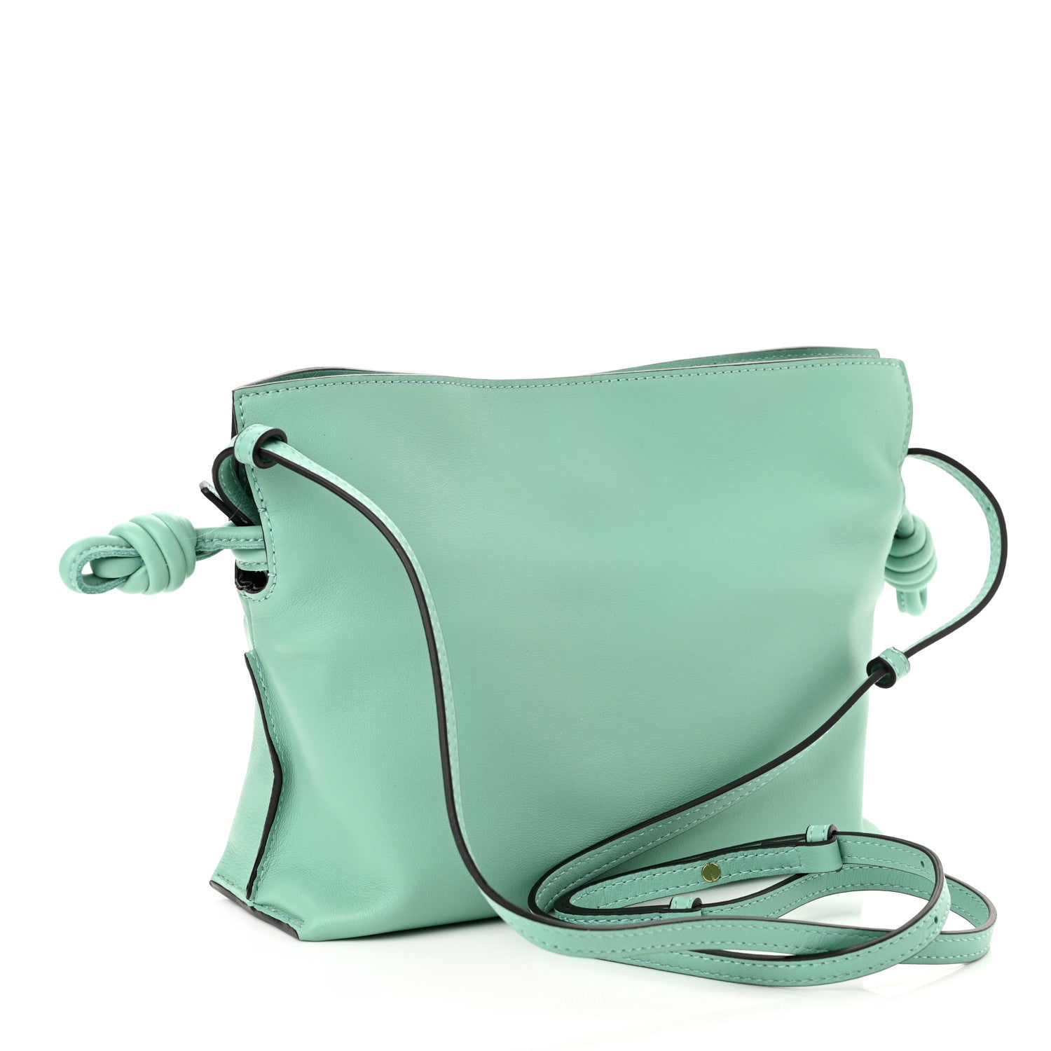 Loewe X Spirited Away Nappa Susuwatari Print Mini Flamenco Knot Clutch Fresh Mint 3 of 9