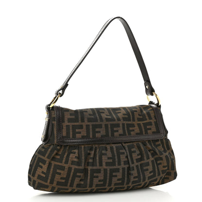 Fendi Zucca Small Chef Shoulder Bag Tobacco 3 of 14