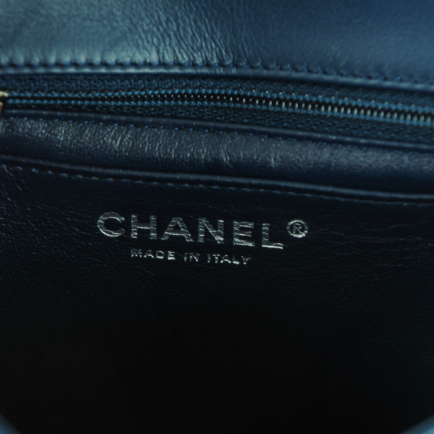 Chanel Patent Quilted Mini Square Flap Navy Blue 6 of 8