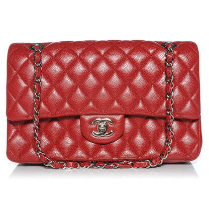 Chanel Caviar Quilted Medium Double Flap Red 1 of 10