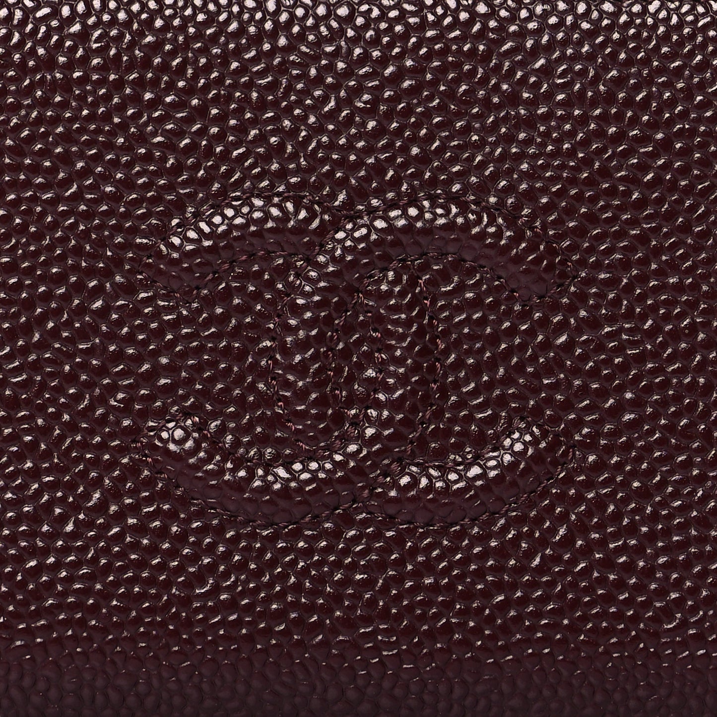 Caviar Small Timeless Zip Around Wallet Burgundy