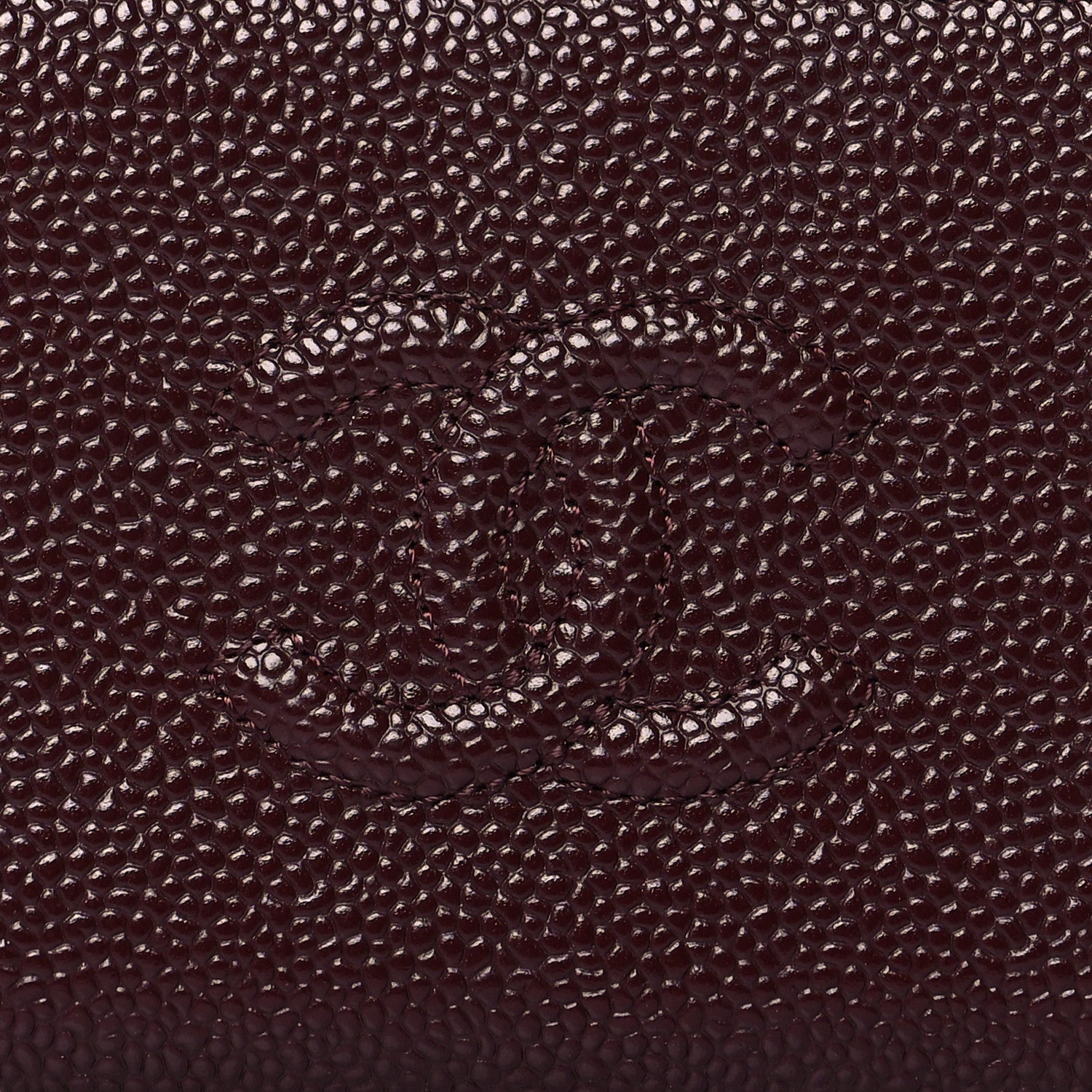 Chanel Caviar Small Timeless Zip Around Wallet Burgundy 9 of 9