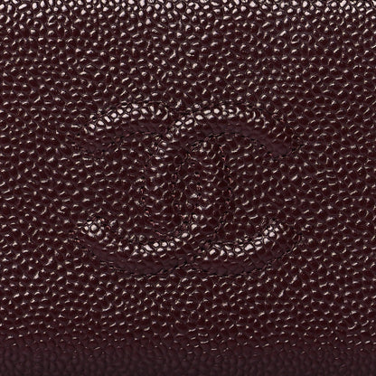 Chanel Caviar Small Timeless Zip Around Wallet Burgundy 9 of 9