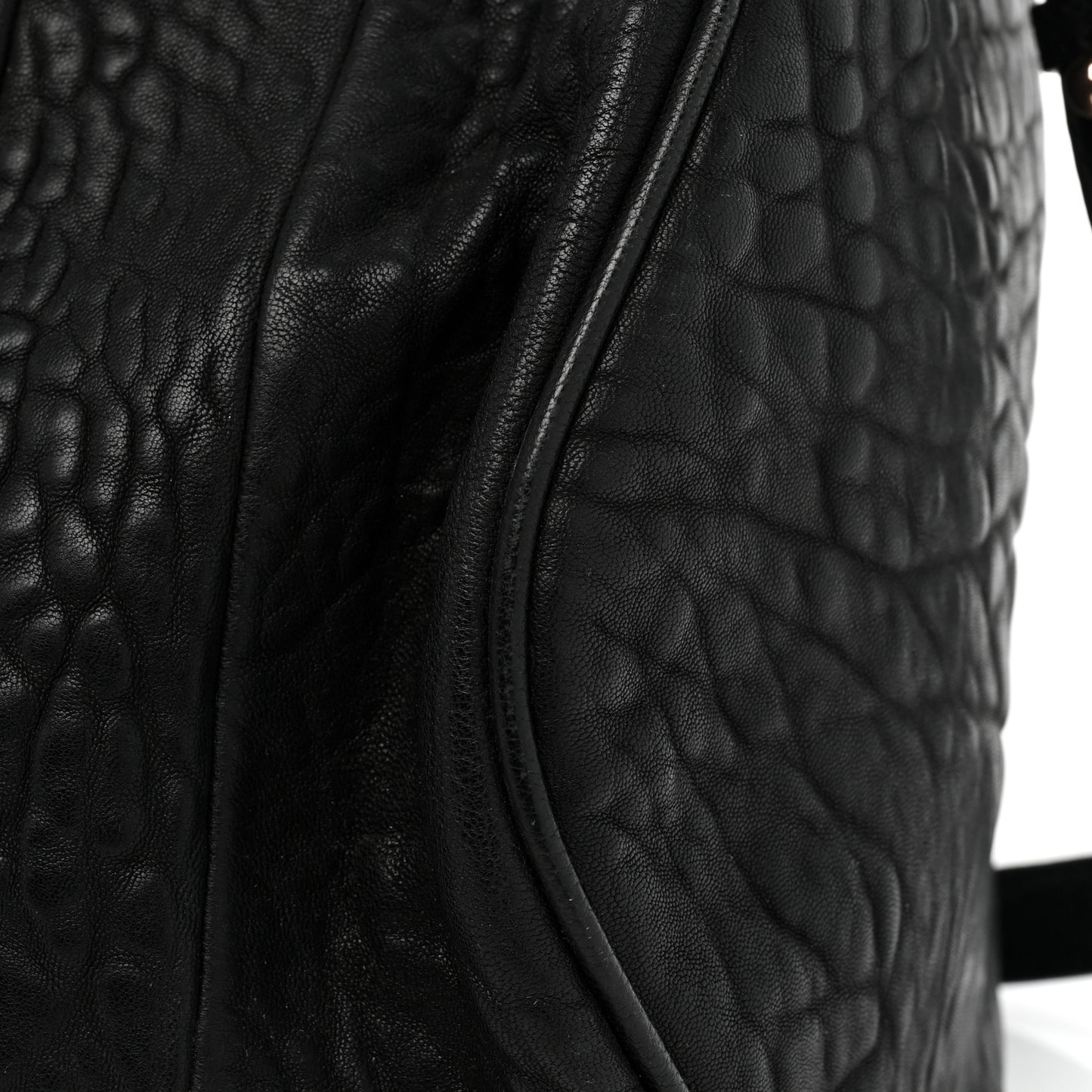 Pebbled Lambskin Rockie Black Rose Gold Hardware