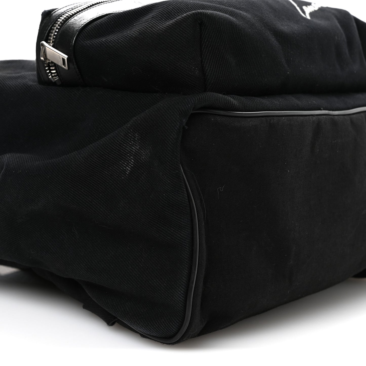 Canvas Signature Embroidered City Backpack Black