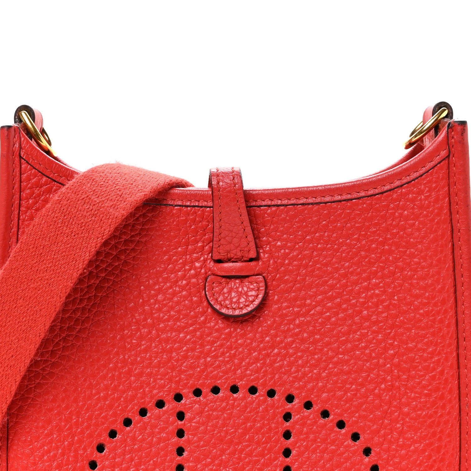 Hermes Taurillon Clemence Evelyne TPM Rouge Tomate 8 of 10