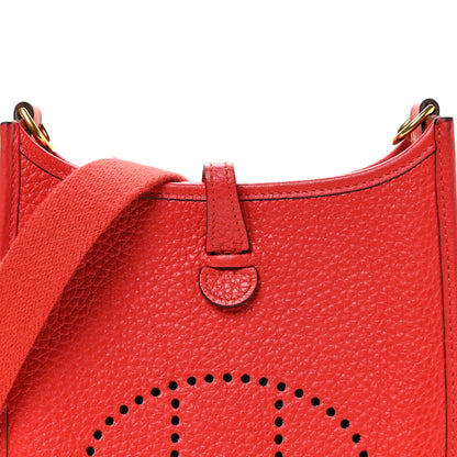 Hermes Taurillon Clemence Evelyne TPM Rouge Tomate 8 of 10