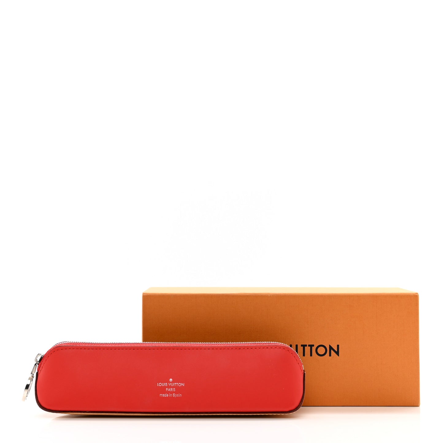 Monogram Elizabeth Pencil Pouch Red