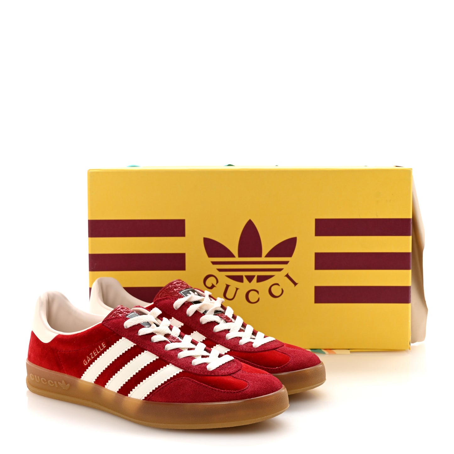 X ADIDAS Softy Velvet Suede Madeira Demetra Mens Gazelle Sneakers 8 Vulcanic Red Off White Hibiscus Red