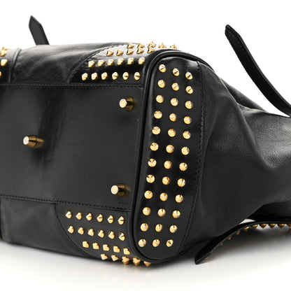 Burberry Lambskin Bridle Studs Small Canterbury Tote Black 11 of 12