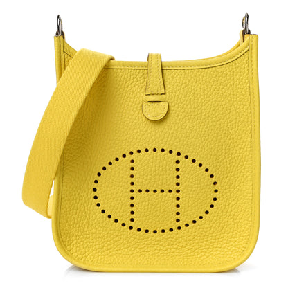 Hermes Taurillon Clemence Evelyne TPM Lime 1 of 10