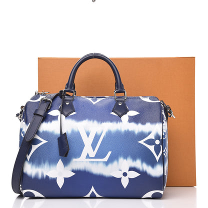 Louis Vuitton Monogram Escale Speedy Bandouliere 30 Blue 12 of 12