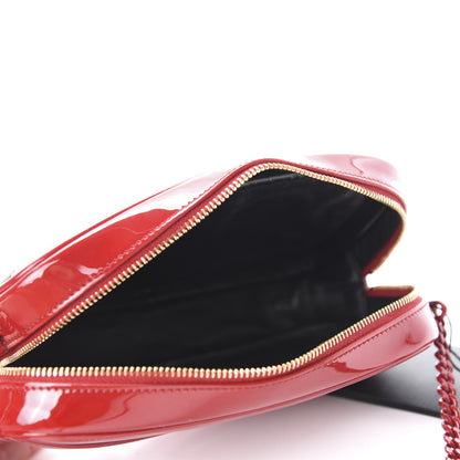 Saint Laurent Patent Calfskin Matelasse Monogram Mini Lou Camera Bag Eros Red 5 of 11