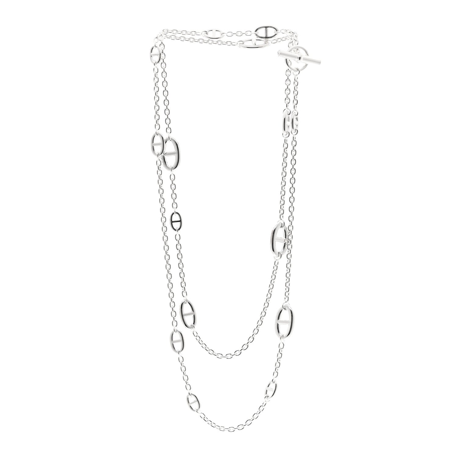 Hermes Sterling Silver Farandole Necklace 120 3 of 6