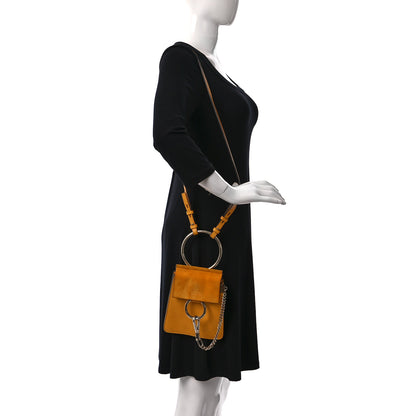Chloe Suede Calfskin Mini Faye Bracelet Bag Sunflower 2 of 10