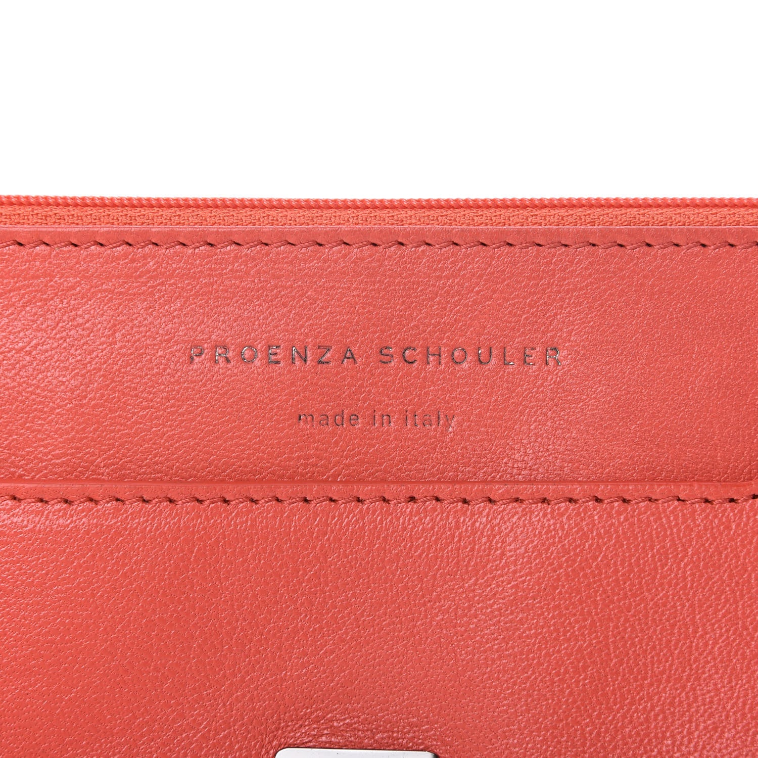 Proenza Schouler Lambskin PS1 Large Chain Wallet Grapefruit 8 of 10