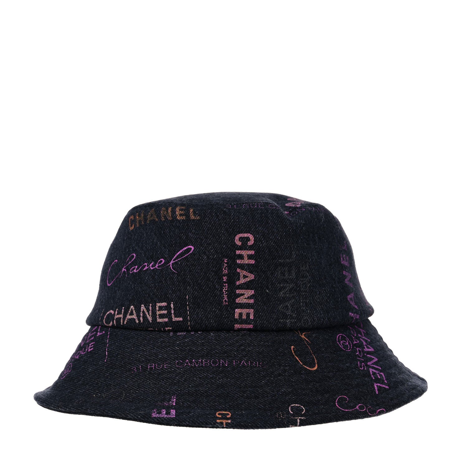 Chanel Denim Mood Cloche Bucket Hat M Black 1 of 8