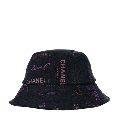 Chanel Denim Mood Cloche Bucket Hat M Black 1 of 8