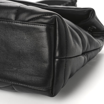 Saint Laurent Lambskin Quilted Monogram Monochrome Small Loulou Puffer Chain Satchel Black 8 of 8