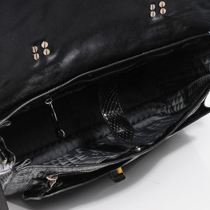 Proenza Schouler Python Large PS1 Satchel Black 10 of 11