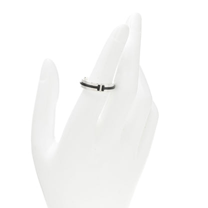 Tiffany Sterling Silver Titanium T Two Ring 56 7.5 2 of 5