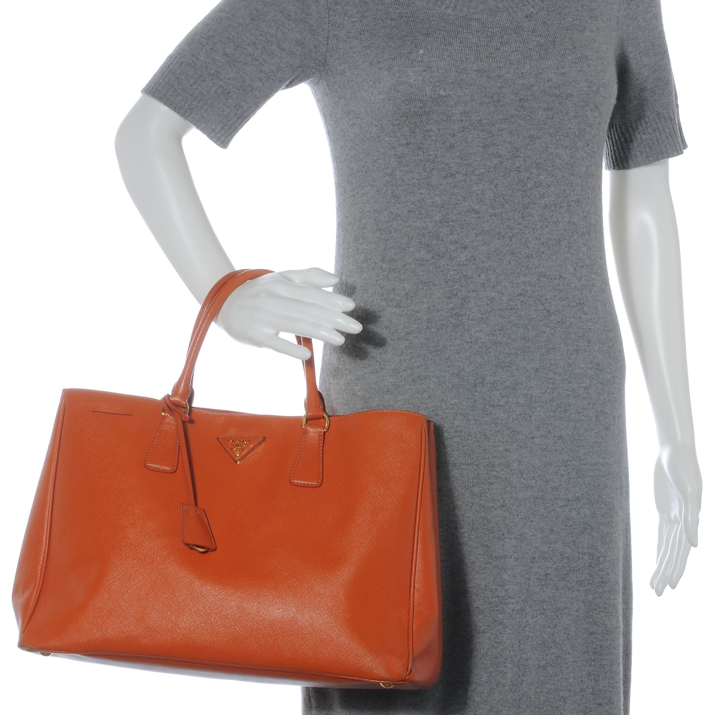 Saffiano Lux Tote Papaya