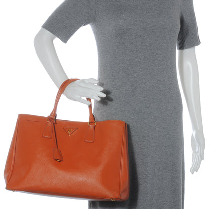Prada Saffiano Lux Tote Papaya 2 of 8