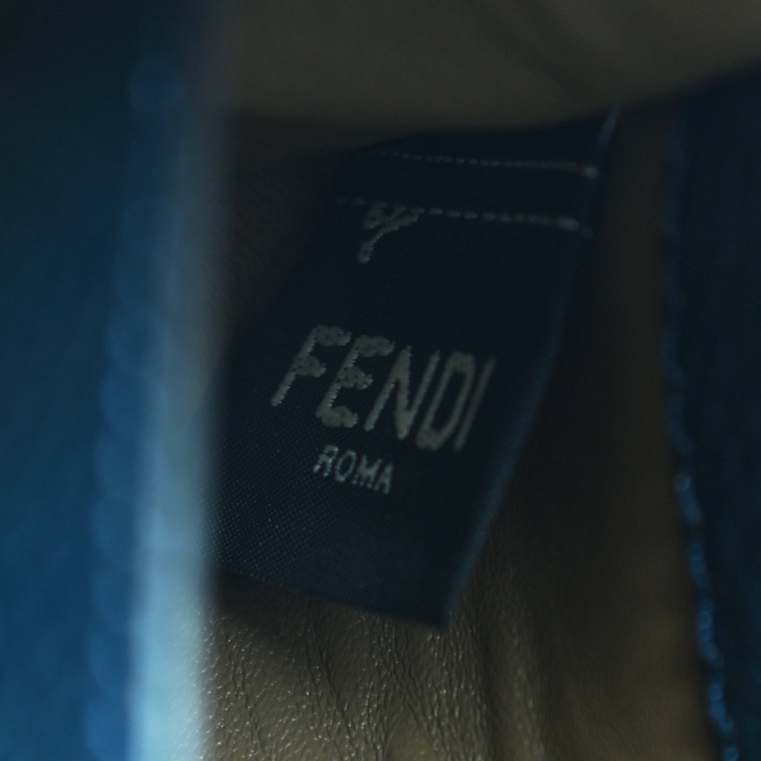 Fendi Cuoio Romano Selleria Baguette Dark Blue 7 of 9
