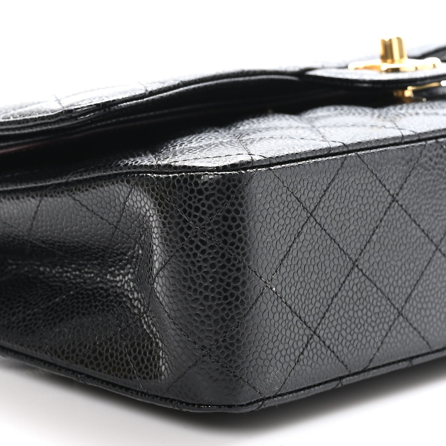 Chanel Caviar Quilted Medium Double Flap Black 9 of 10