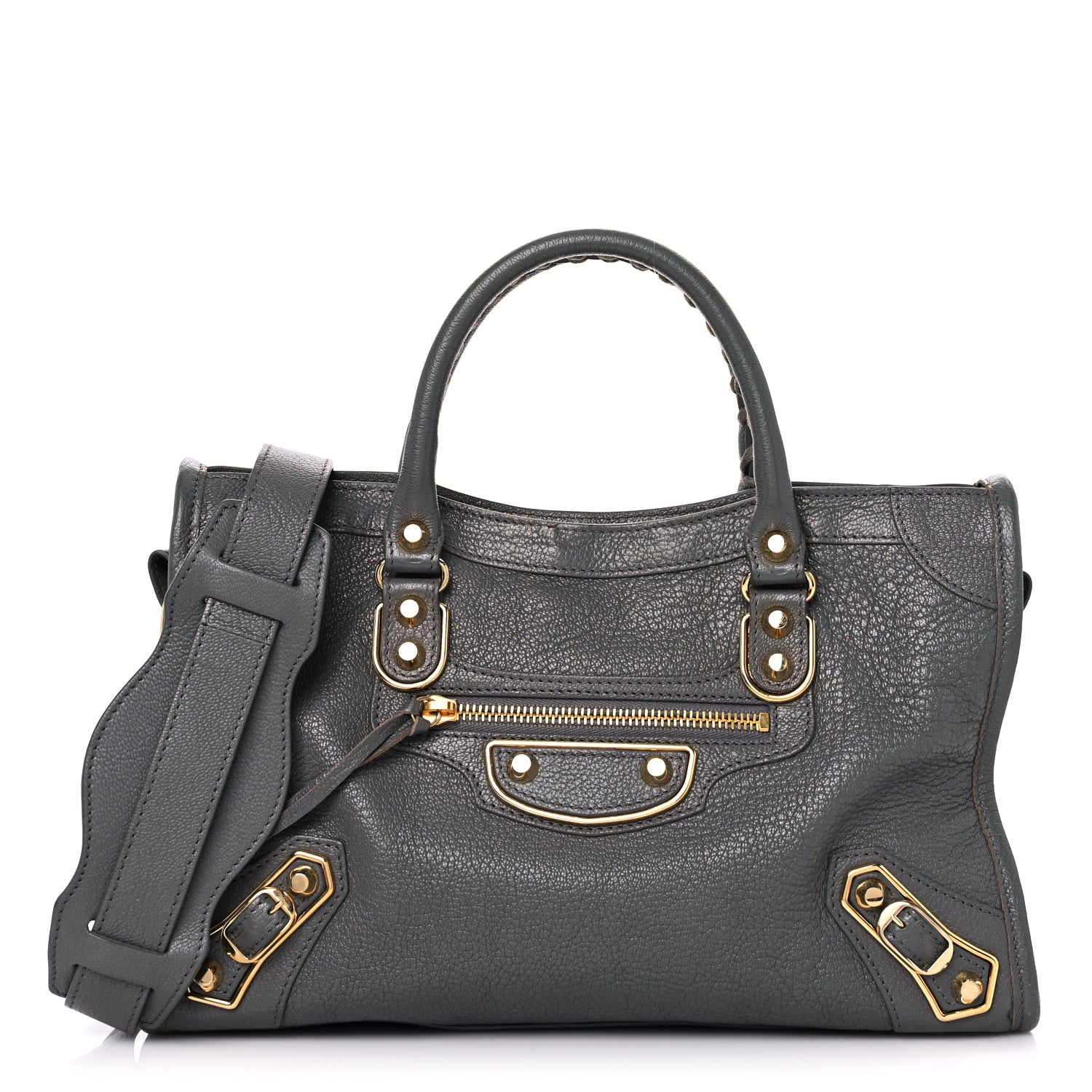 Balenciaga Chevre Gold Metallic Edge Hardware S City Gris Acier 1 of 23