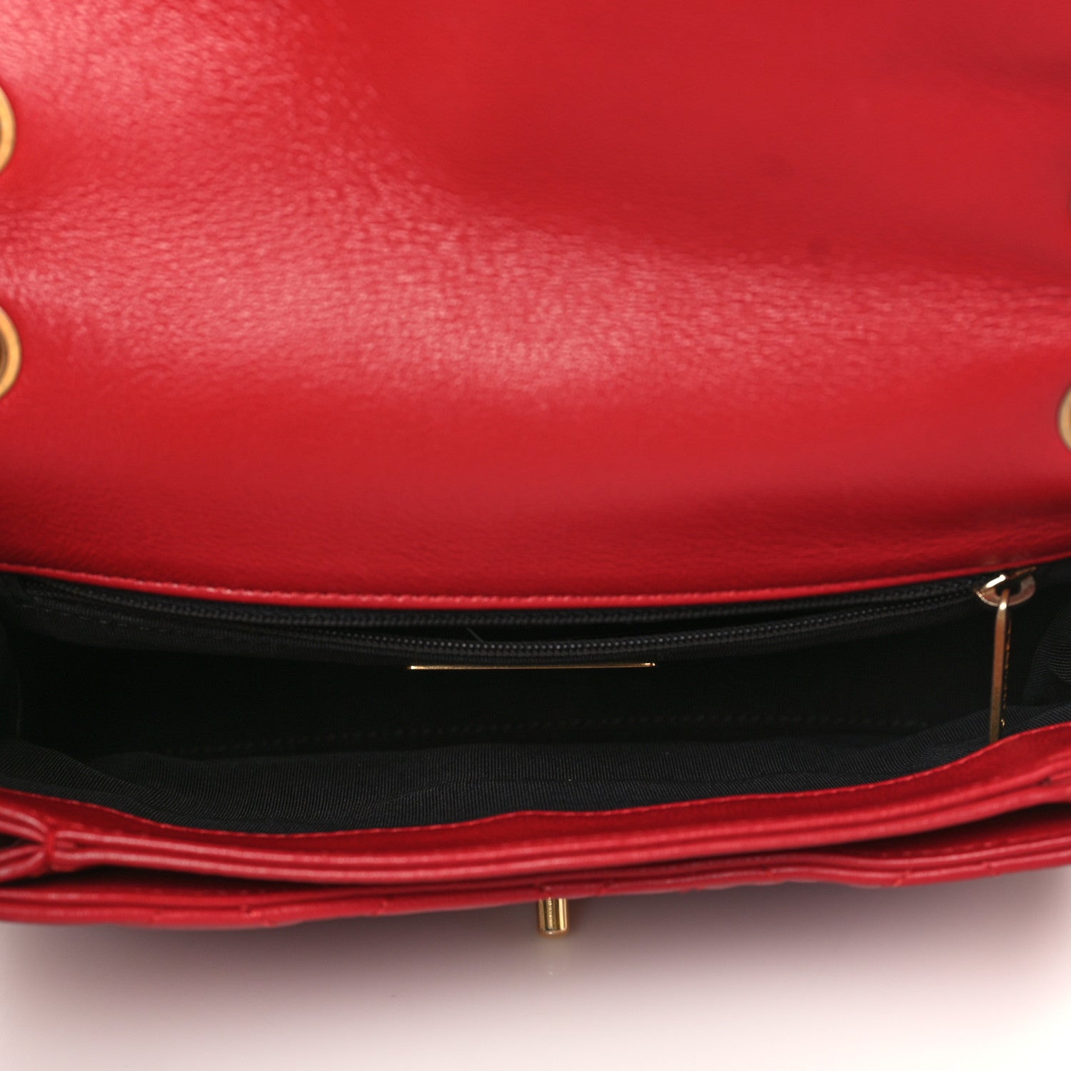 Chanel Lambskin Quilted Small Chain Link Flap Bag Red 4 of 8
