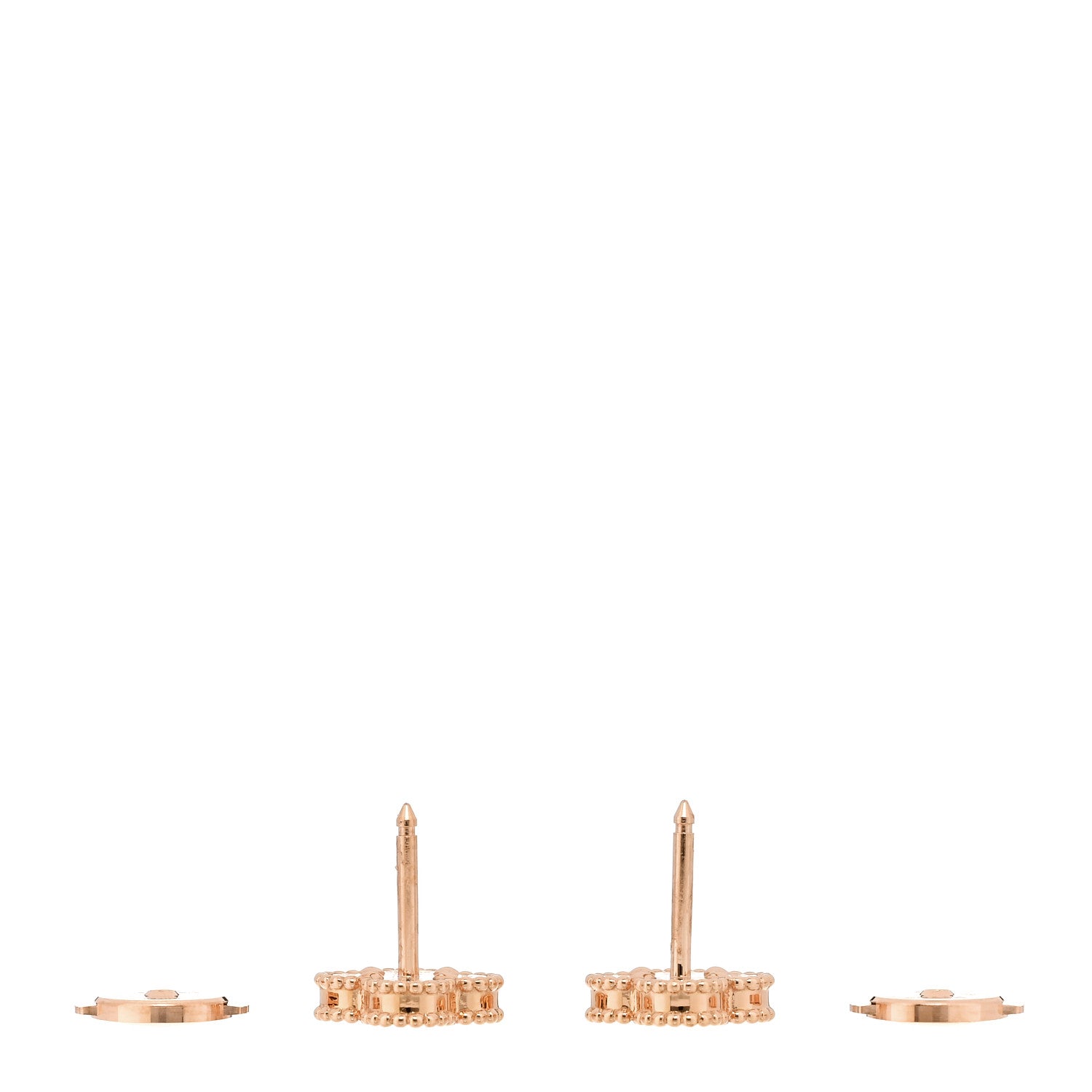Van Cleef & Arpels 18K Rose Gold Carnelian Sweet Alhambra Earrings 3 of 5