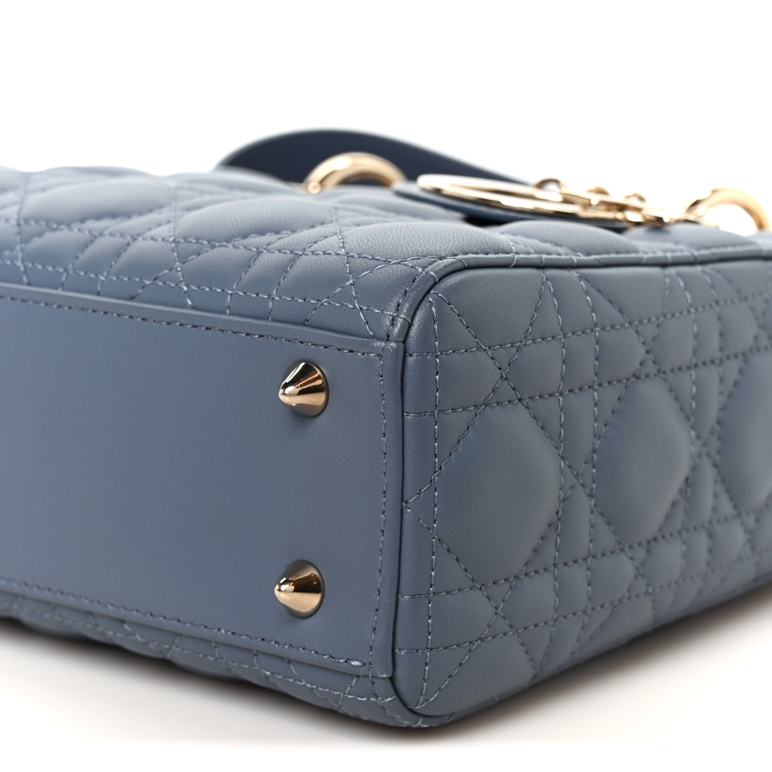 Christian Dior Lambskin Cannage Small My ABCDior Lady Dior Denim Blue 10 of 10