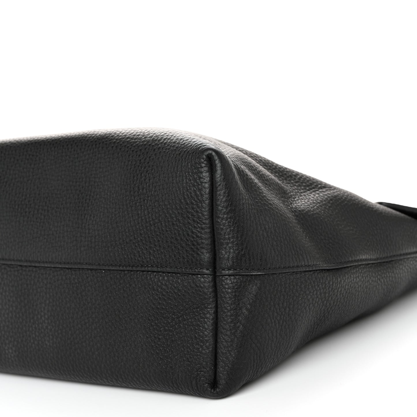 Vitello Daino Shopping Tote Black