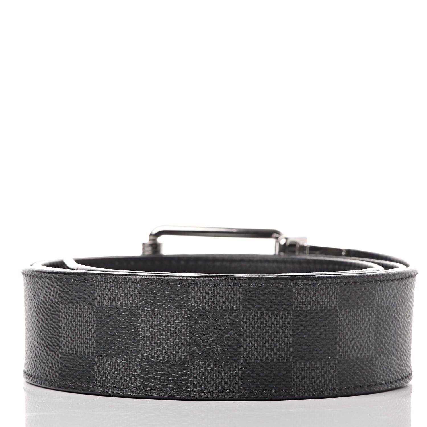 Louis Vuitton Damier Graphite Calfskin Belt 95 38 Black 3 of 5