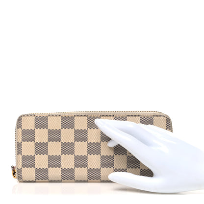Louis Vuitton Damier Azur Clemence Wallet Rose Ballerine 2 of 7
