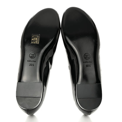 Chanel Patent Camellia Ballerina Flats 39.5 Black 5 of 8
