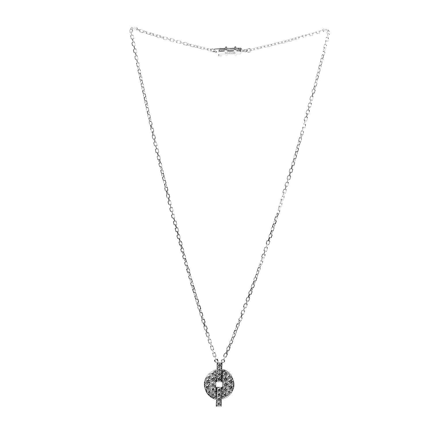 Cartier 18K White Gold Diamond Himalia Pendant Necklace 3 of 8