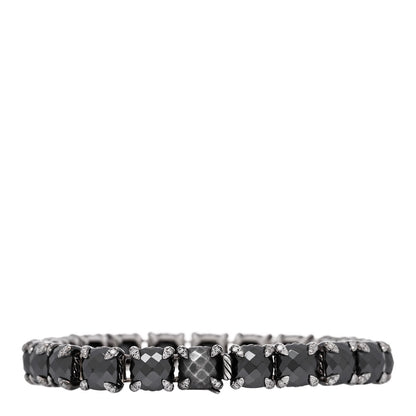 David Yurman Sterling Silver Diamond Hematine Chatelaine Tennis Bracelet 1 of 4