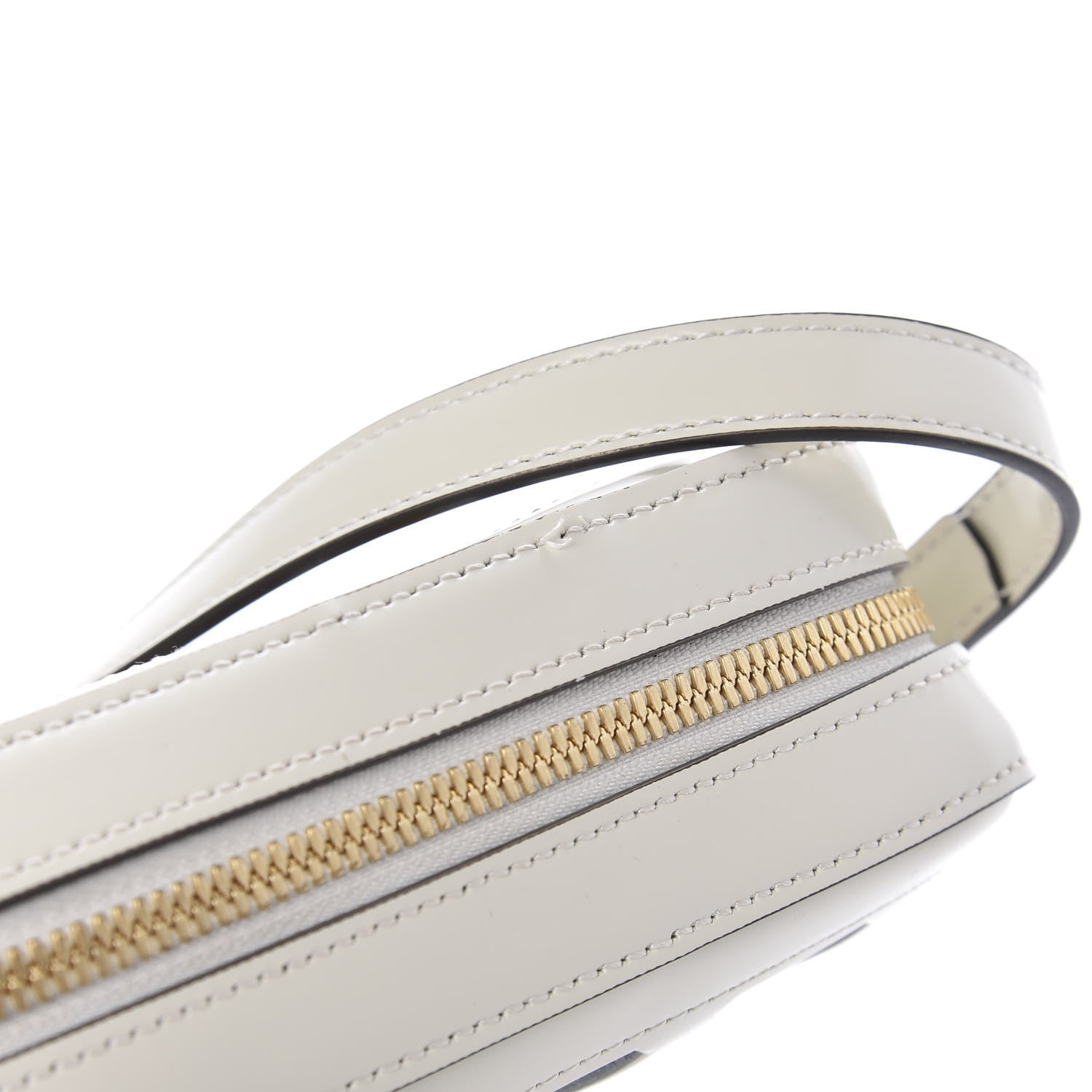 Gucci Canvas Calfskin Flora Infinity Cutout Shoulder Bag White Multicolor 12 of 12