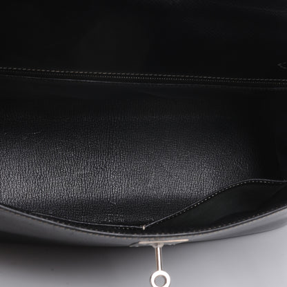 Hermes Veau Grain Lisse Kelly Sellier 32 Black 6 of 10