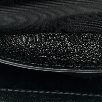 Saint Laurent Sheepskin Matelasse Chevron Monogram Monochrome Medium College Bag Black 8 of 11